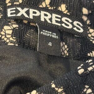 Express Black Lace Overlay Dress